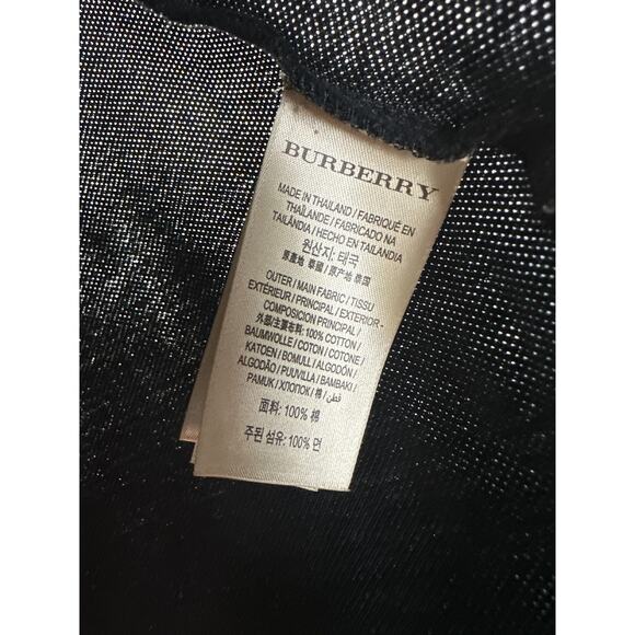 Burberry Cotton Pique Polo Shirt Black Nova Check Placket SS Embroidered Logo XL - Picture 9 of 12